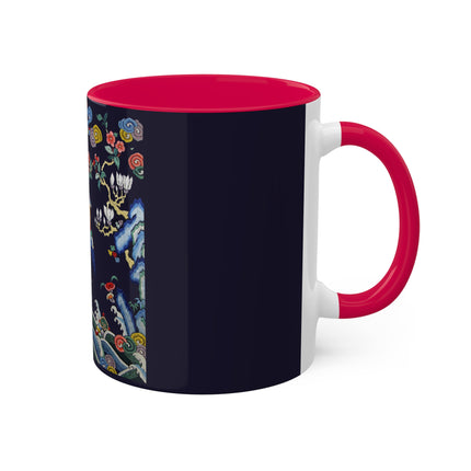 Rank Badge with Mandarin Duck Colorful Mugs, 11oz