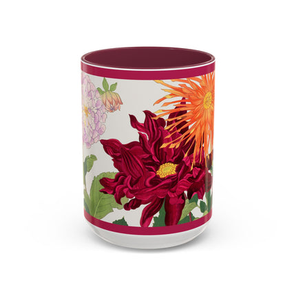 Dahlia Flower by Tanigami Kônan Colorful Mugs (11oz, 15oz)