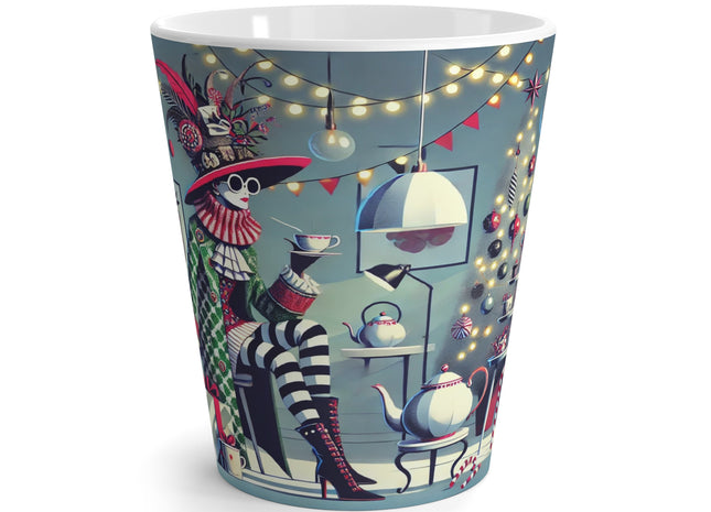 Whimsical Christmas Tea Party Latte Mug