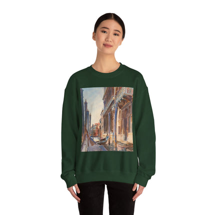 Gondola Moorings on the Grand Canal by John Singer Sargent Heavy Blend™ Crewneck Sweatshirt