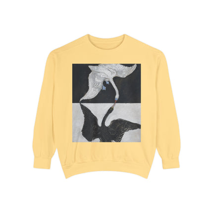 The Swan by Hilma af Klint Garment-Dyed Sweatshirt