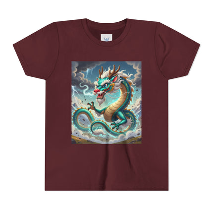 Tibetan Dragon in Battle Youth Short Sleeve Tee