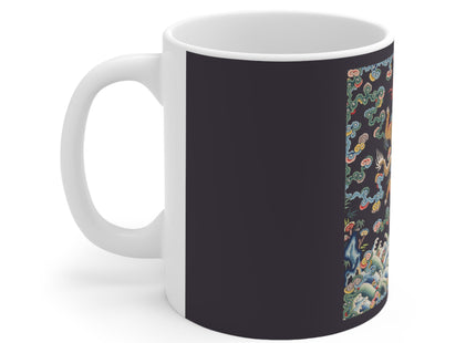 Rank Badge with Dragon with Deer Hooves Ceramic Mug 11oz