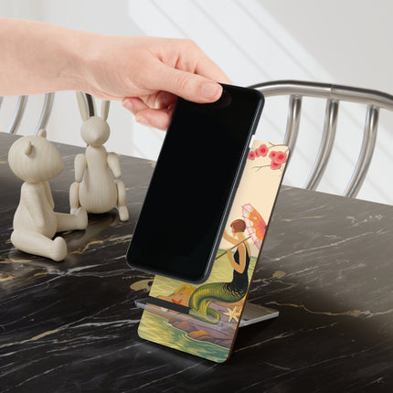🧜‍♀️☀️ The Mermaid By The Golden Sea Mobile Display Stand – Art Deco Coastal Fantasy