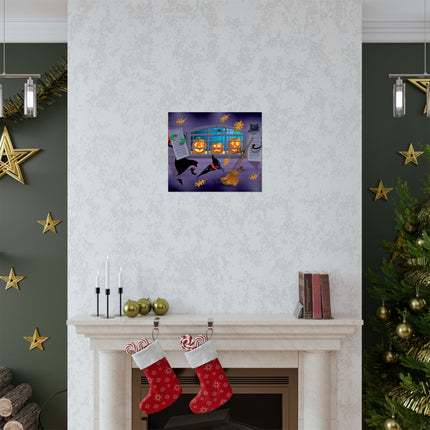 Whimsical Halloween Mischief Matte Horizontal Posters