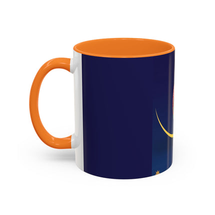 Moonlit Reflections Colorful Mug (11oz, 15oz) – Celestial Elegance, Art Deco Beauty & Dreamy Style