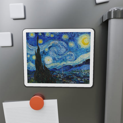 The Starry Night by Vincent Van Gogh Die-Cut Magnets (5 Sizes)