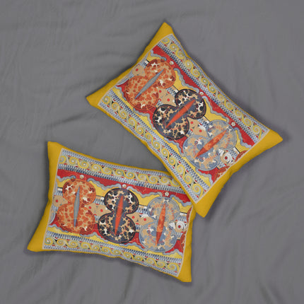 Reproduction of the Shield Frieze by Emile Gilliéron Spun Polyester Lumbar Pillow