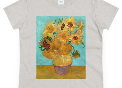 Vase with Twelve Sunflowers by Vincent van Gogh Women's Midweight Cotton Tee
