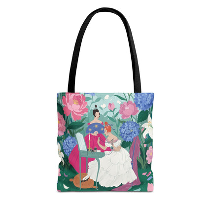🌸🕯️ The Ladies Of The Enchanted Garden Vanity Tote Bag – Art Deco Floral Elegance