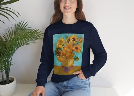 Vase with Twelve Sunflowers by Vincent Van Gogh Heavy Blend™ Crewneck Sweatshirt