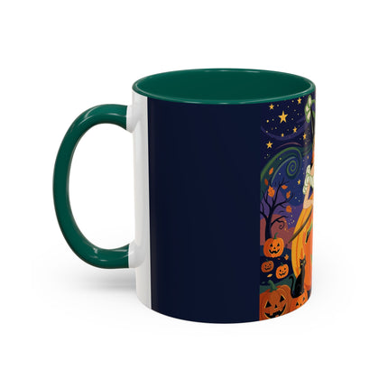 🧙‍♀️🎃 The Witch Of Pumpkin Moon Hollow Colorful Mug – Whimsical Halloween Magic