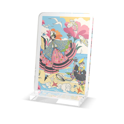 🐚🐟 The Seaside Fantasy Acrylic Art Plaque – Art Deco Ocean Whimsy