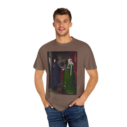Arnolfini Portrait by Jan Van Eyck Unisex Garment-Dyed T-shirt