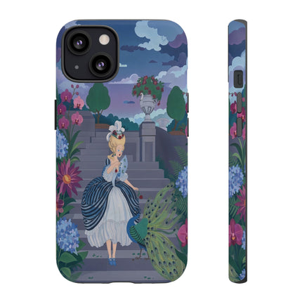🦚🌸 The Peacock Garden Terrace Phone Case – Art Deco Floral Elegance