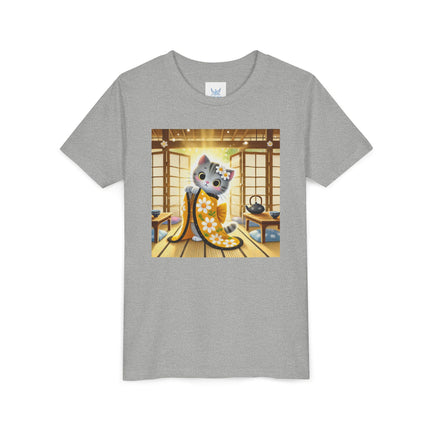 Playful Kitten in the Tea Room Youth Short Sleeve Tee