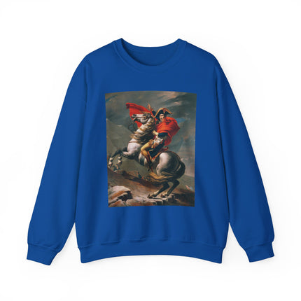 Napoleon Crossing the Alps by Jacques-Louis David Heavy Blend™ Crewneck Sweatshirt