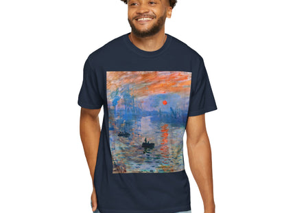 Sunrise by Claude Monet Unisex Garment-Dyed T-shirt