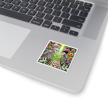 ♟️🌸 Spring Gambit: A Fairy’s Move Kiss-Cut Sticker – Whimsical Chess & Spring Magic