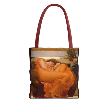 Flaming June by Frederic Leighton Tote Bag (AOP)