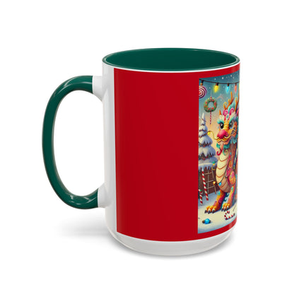 Playful Dragon's Christmas Colorful Mugs (11oz, 15oz)
