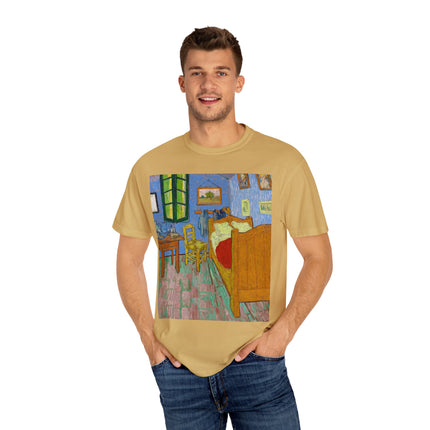 The Bedroom by Vincent van Gogh Unisex Garment-Dyed T-shirt