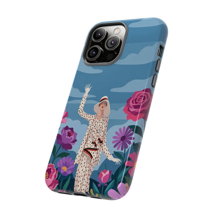 🌺👒 The Grand Flower Promenade Phone Case – Art Deco Fashion Illustration
