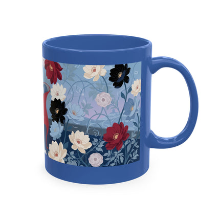 💌🌺 The Lady Of The Scattered Love Letters Ceramic Mug – Art Deco Romantic Elegance