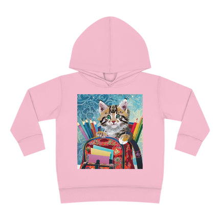 Whiskered Wanderings Toddler Pullover Fleece Hoodie
