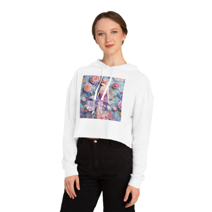 Aster Fairy Women’s Cropped Hooded Sweatshirt