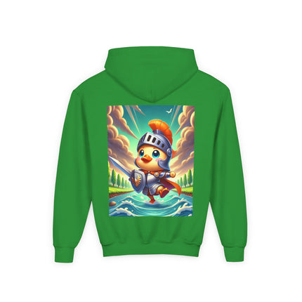 Valiant Duck Youth Hooded Sweatshirt – Courage, Adventure & Playful Heroism