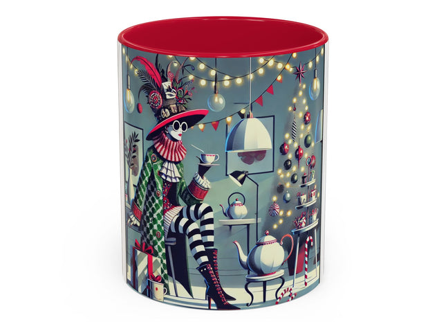 Whimsical Christmas Tea Party Colorful Mugs (11oz, 15oz)