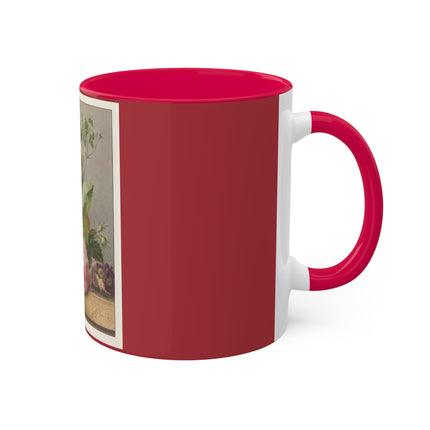 Floral Still Life by Georgius Jacobus Johannes van Os Colorful Mugs, 11oz