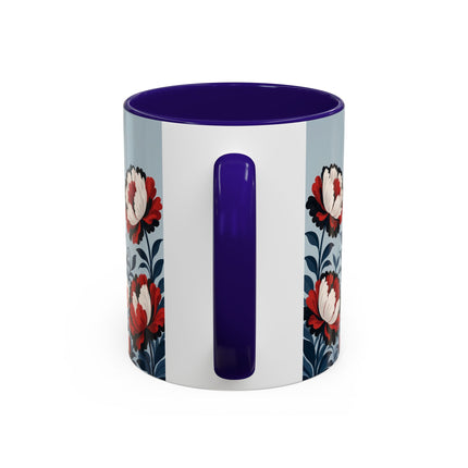 ❤️🌺 The Scarlet Blossom Dancer Colorful Mug – Art Deco Fashion Whimsy