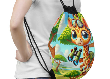 Giraffe Lookout Drawstring Bag