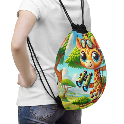 Giraffe Lookout Drawstring Bag