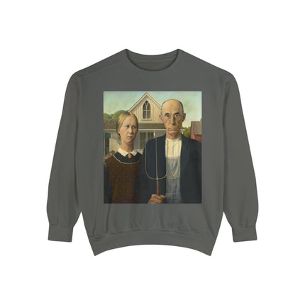 American Gothic by Grant Wood Unisex Garment-Dyed Sweatshirt