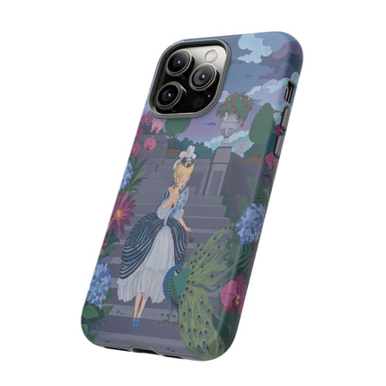🦚🌸 The Peacock Garden Terrace Phone Case – Art Deco Floral Elegance