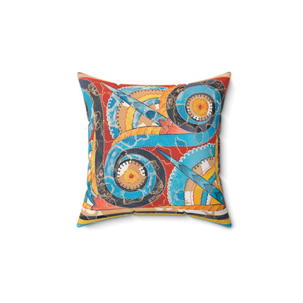Reproduction of S-Spiral Frieze by Emile Gilliéron Spun Polyester Square Pillow
