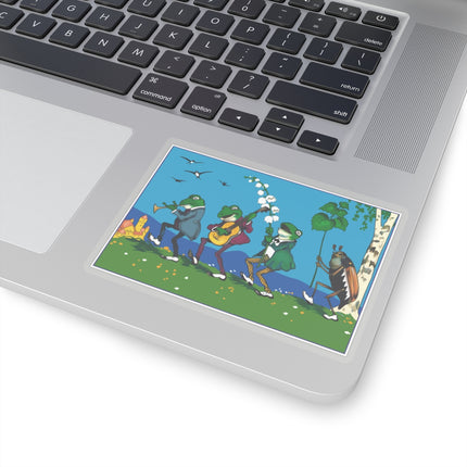 Frog and Beetle Band Kiss-Cut Stickers (4 Sizes)
