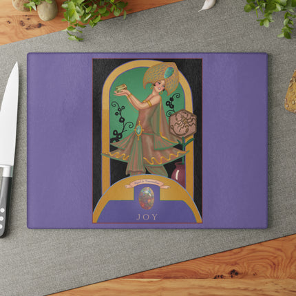 October & Opal, Tourmaline Zodiac Glass Cutting Board