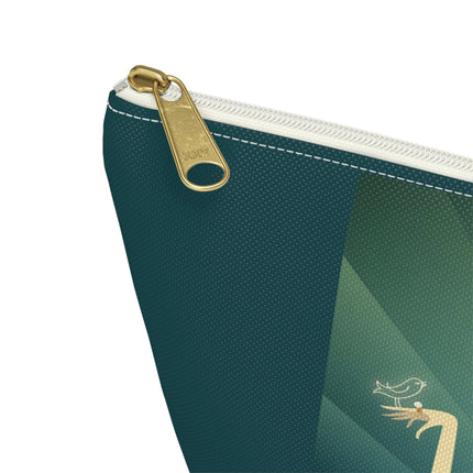 Art Deco Flapper with Bird Cosmetic Bag – Elegant Glamour & Timeless Style