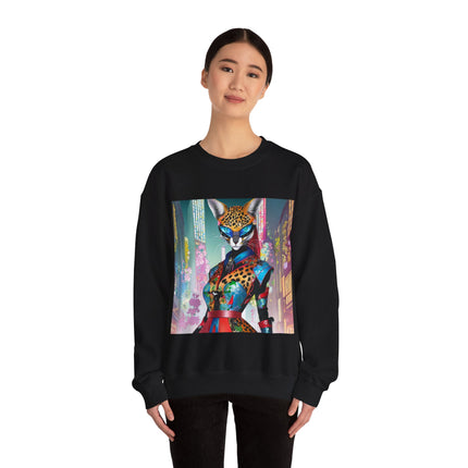 Cyber Cat Glamour Unisex Heavy Blend™ Crewneck Sweatshirt