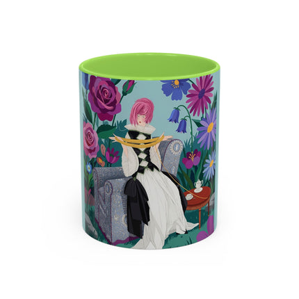 The Lady Of The Garden Tea Colorful Mugs – Art Deco Floral Elegance