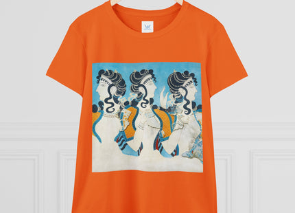 Reproduction of Ladies in Blue by Emile Gilliéron Women's Midweight Cotton Tee