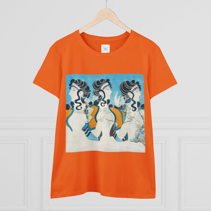 Reproduction of Ladies in Blue by Emile Gilliéron Women's Midweight Cotton Tee