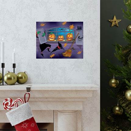 Whimsical Halloween Mischief Matte Horizontal Posters