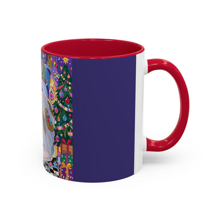 🎄✨ The Lady Of The Christmas Ornament Colorful Mug – Art Deco Holiday Fantasy