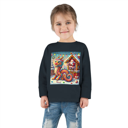 The Playful Dragon's Christmas Toddler Long Sleeve Tee