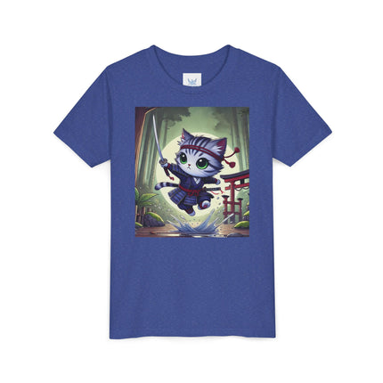 Moonlit Samurai Kitty Youth Short Sleeve Tee